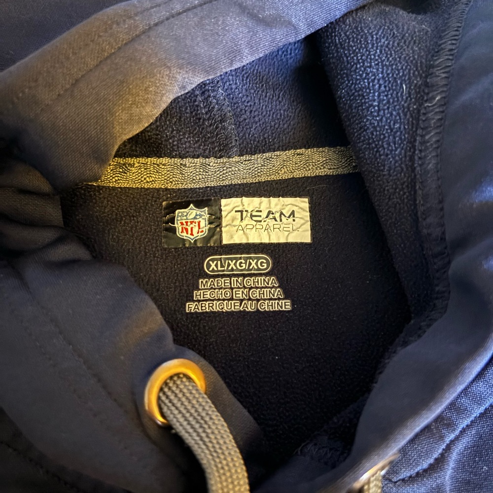 NFL Chicago Bears Navy Blue and Grey Hoodie